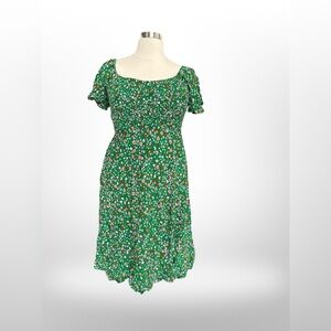 Floral Green Dress